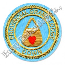 Masonic Regalia Bag Heart Round Shape Hands Embroidery Blazer Badge